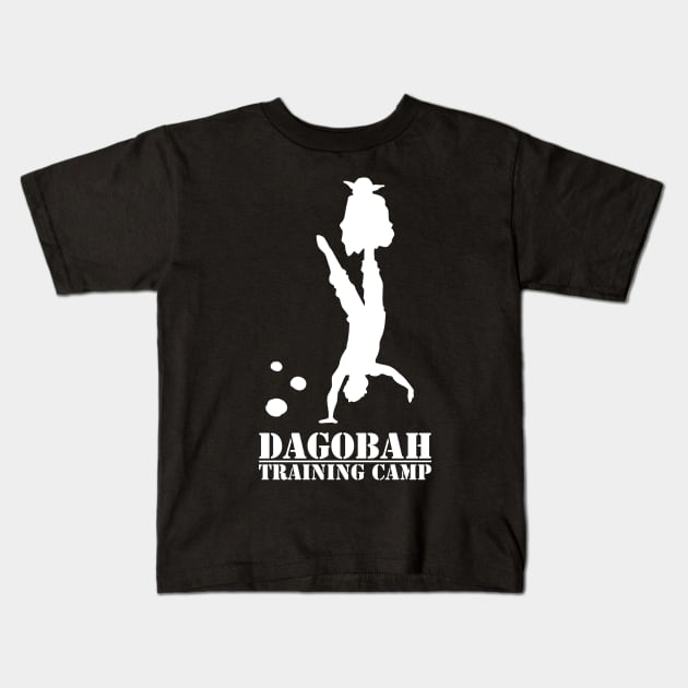 Dagobah Training Camp Kids T-Shirt by artbytobias